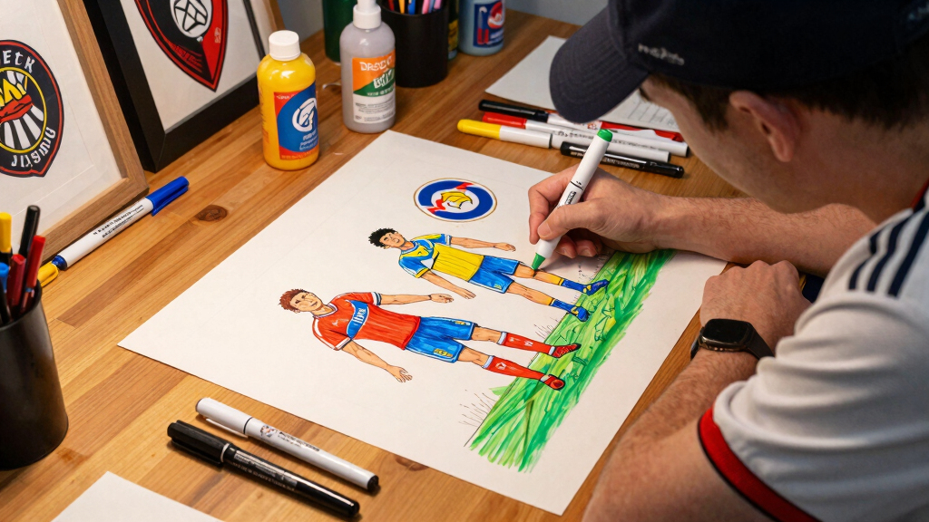 soccer fan art prints