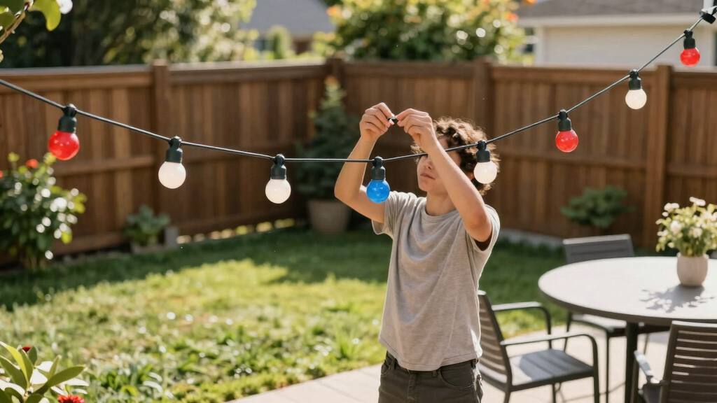 patriotic outdoor string lights