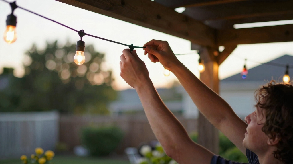 patriotic outdoor string lights
