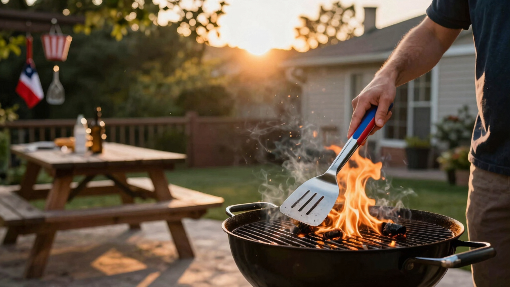 patriotic outdoor grill tools