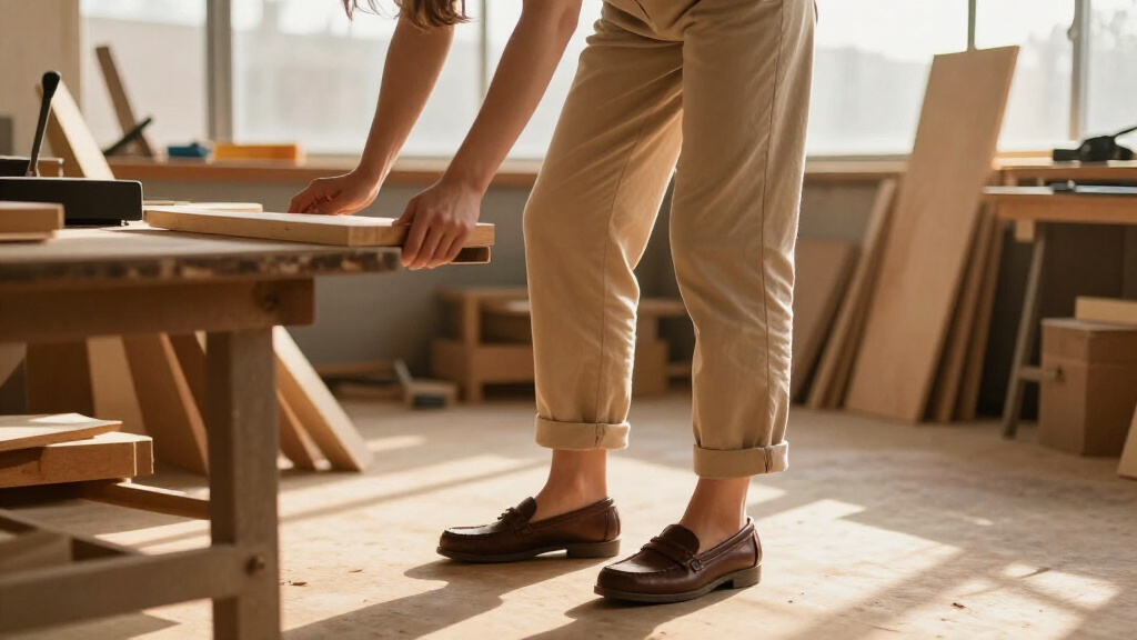 best women's trousers and loafers