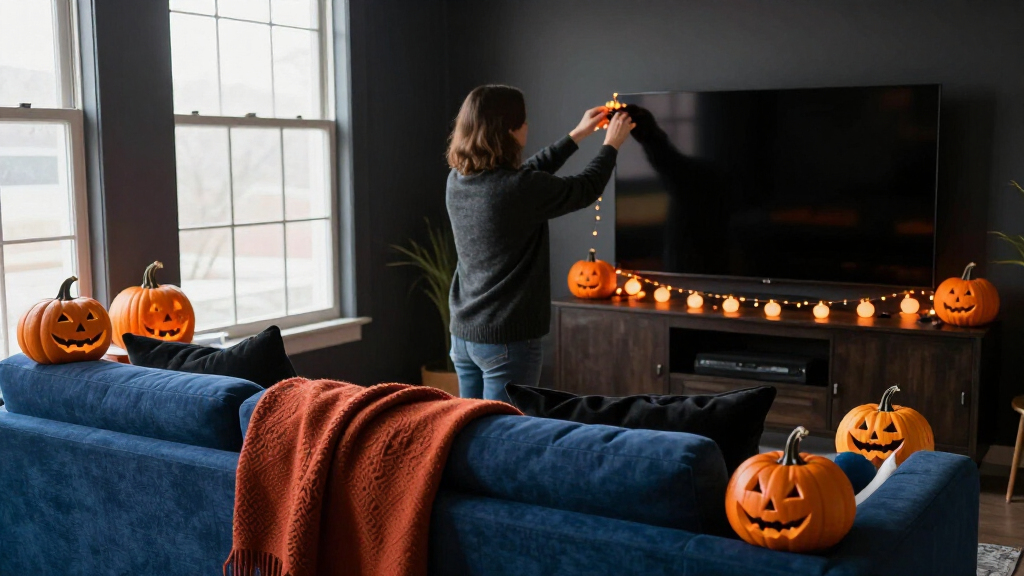 halloween media room decor