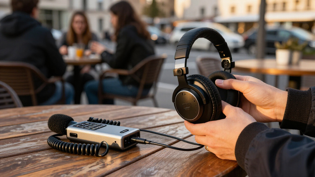 portable podcast headphones