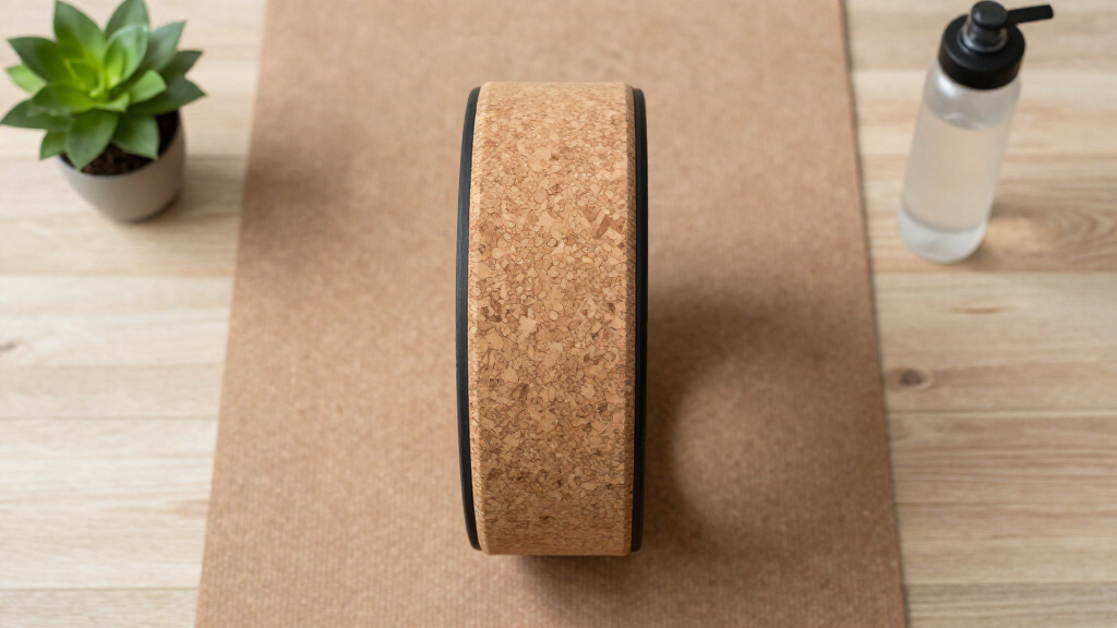 natural cork yoga wheels