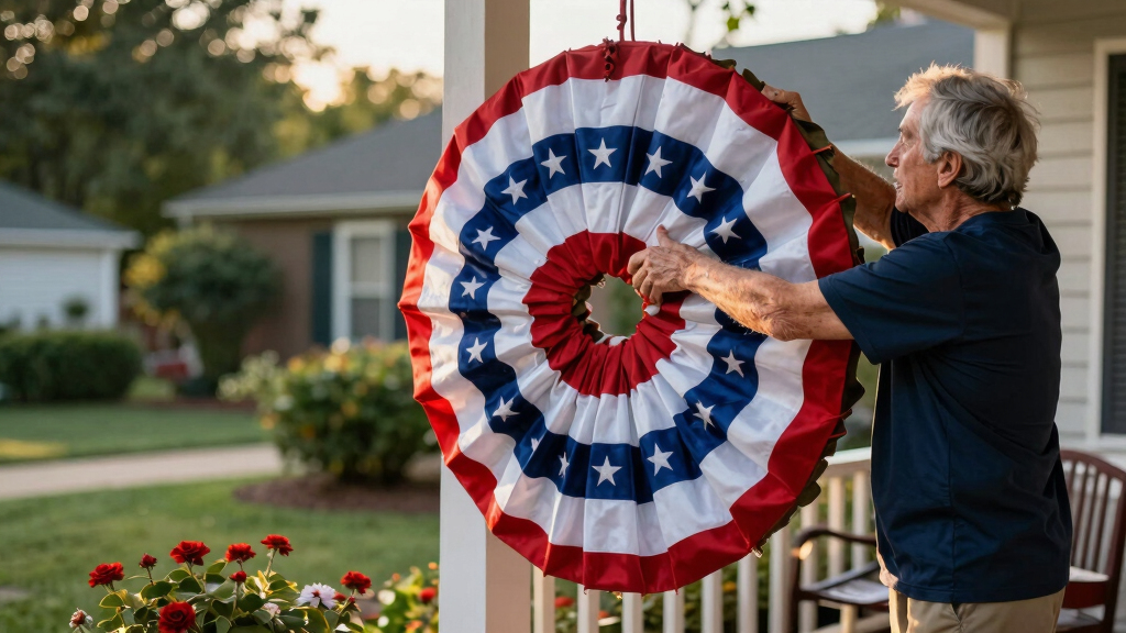 senior-friendly outdoor patriotic decor