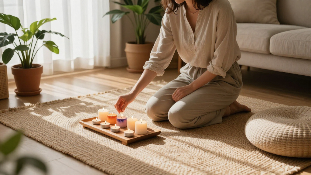 chakra balancing candles