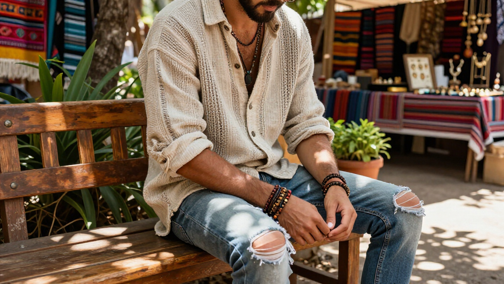 boho mens bracelet