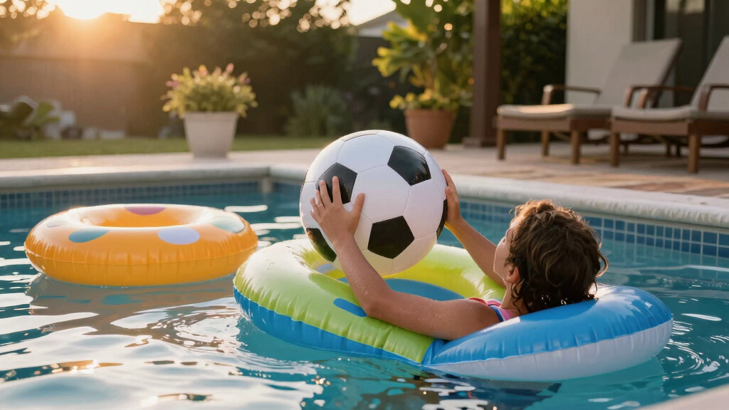 inflatable soccer pool toys