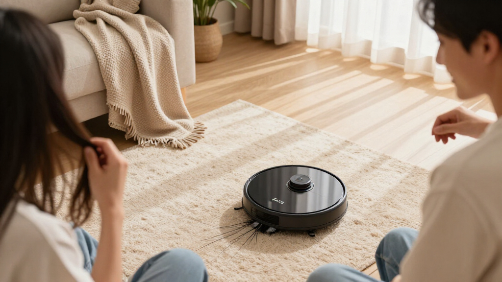 best robot vacuum for long hair anti tangle