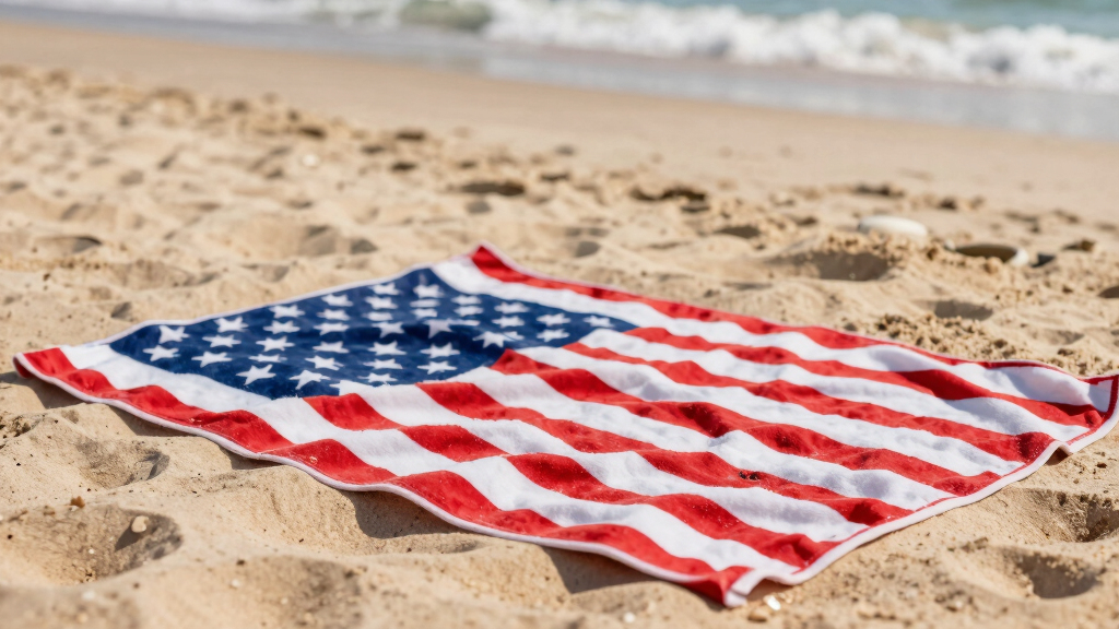 American flag beach towels