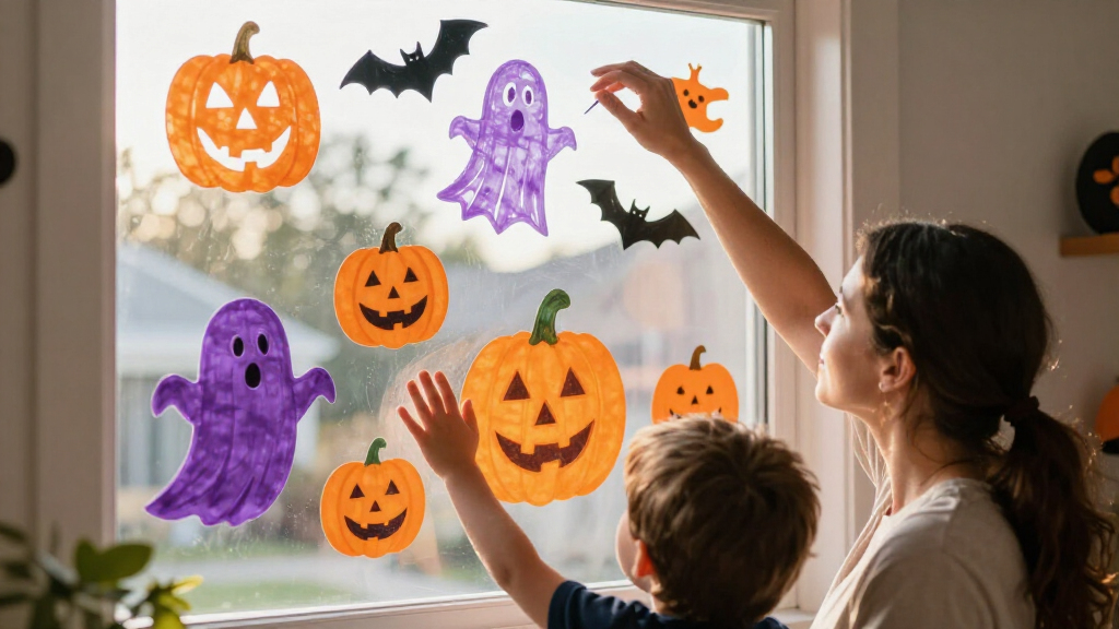 Halloween window clings