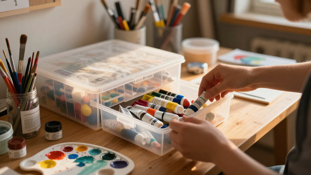 art supply storage organizers