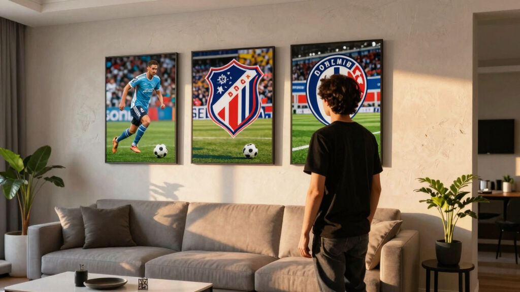 soccer-themed wall art