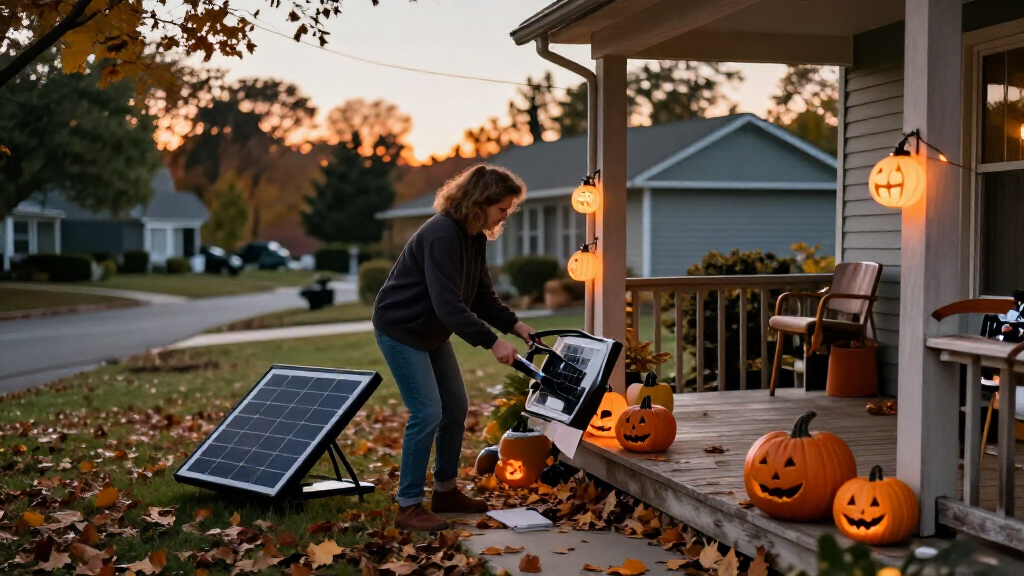 solar powered Halloween decorations