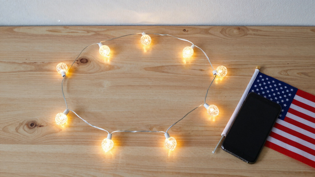 patriotic LED string lights