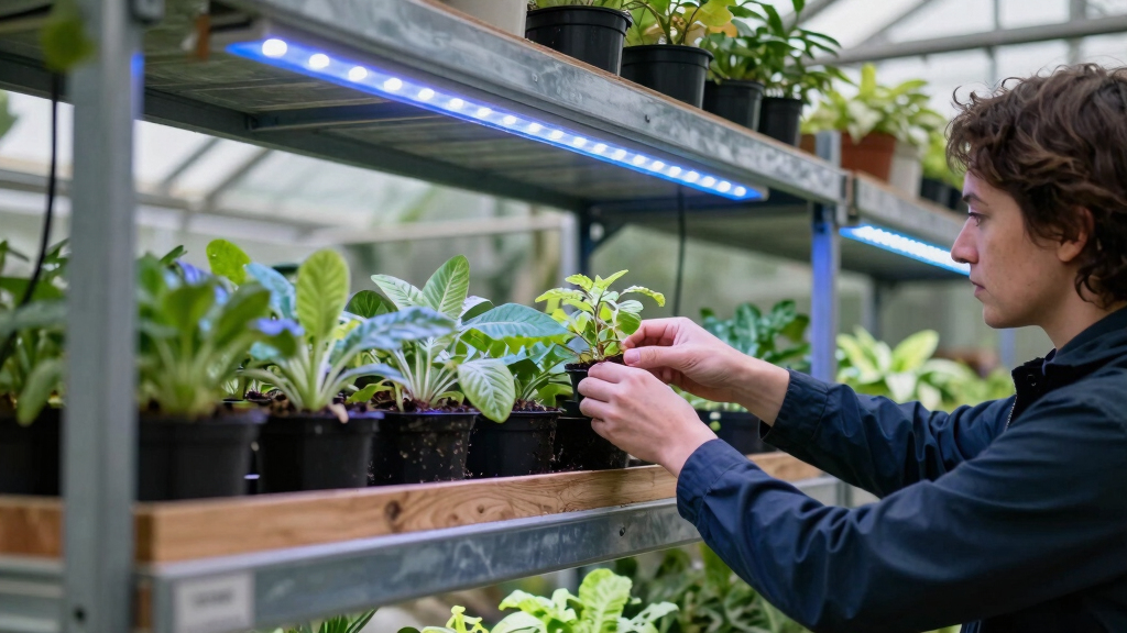 best led grow light for greenhouse shelves