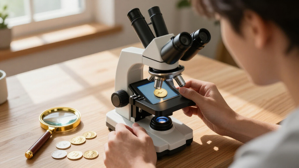 best digital microscope with screen for coin inspection