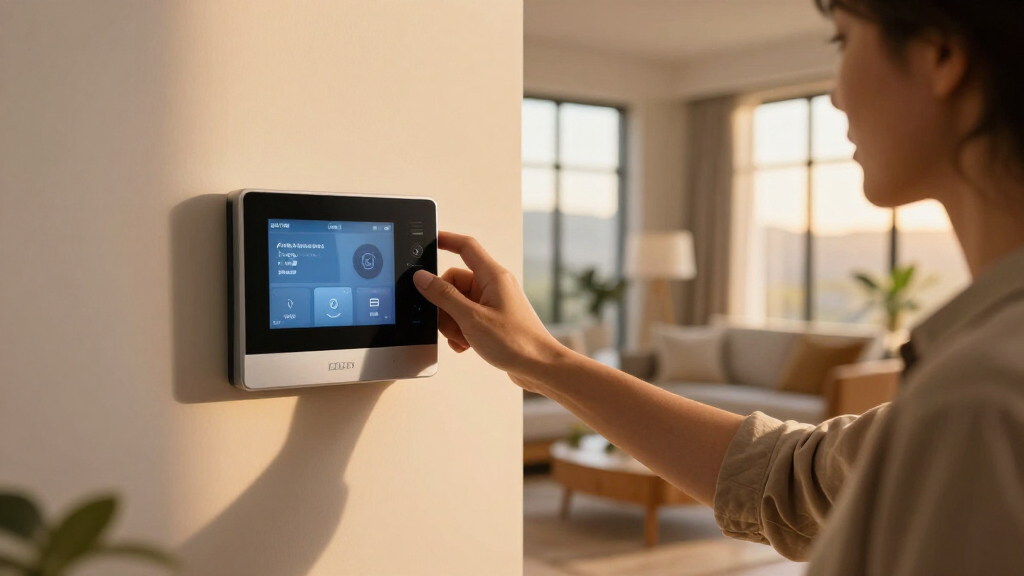 smart home security touchscreen control panel