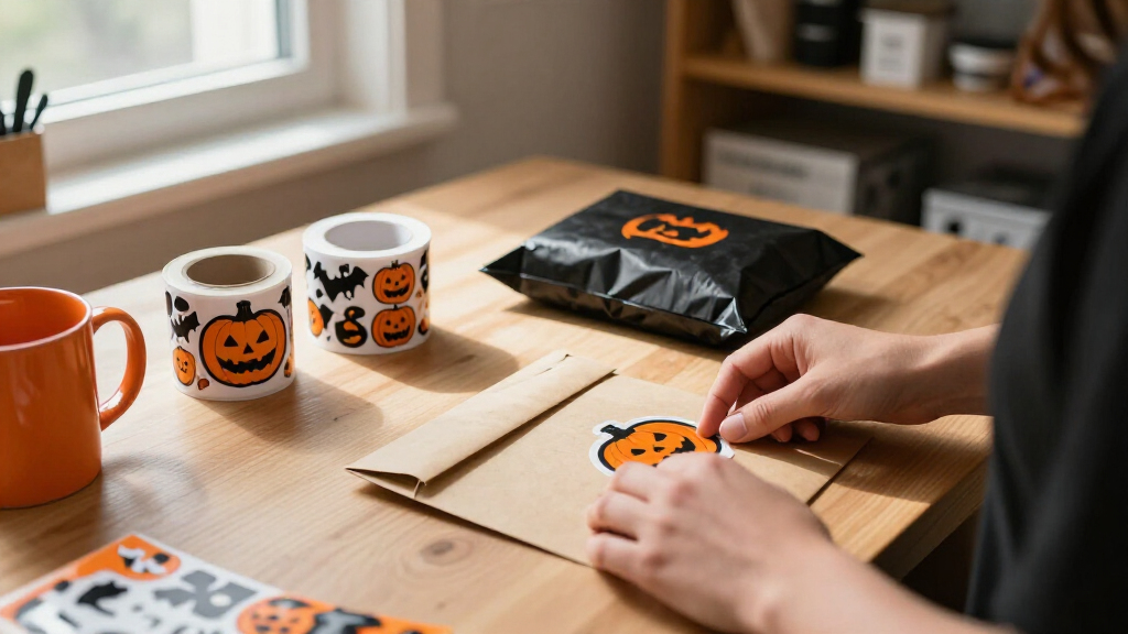 custom branded Halloween stickers