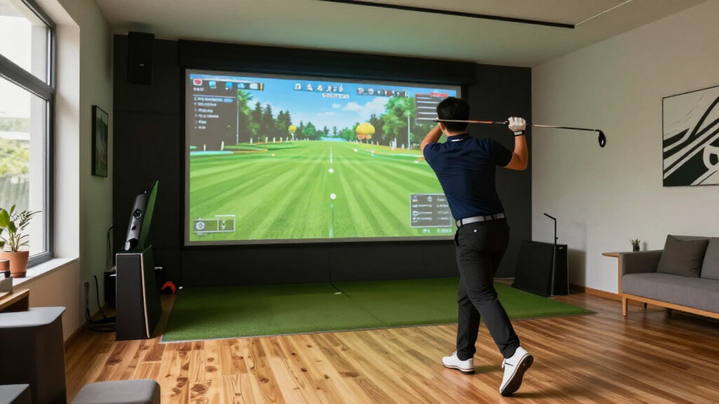 best golf simulator screen for watch and play room