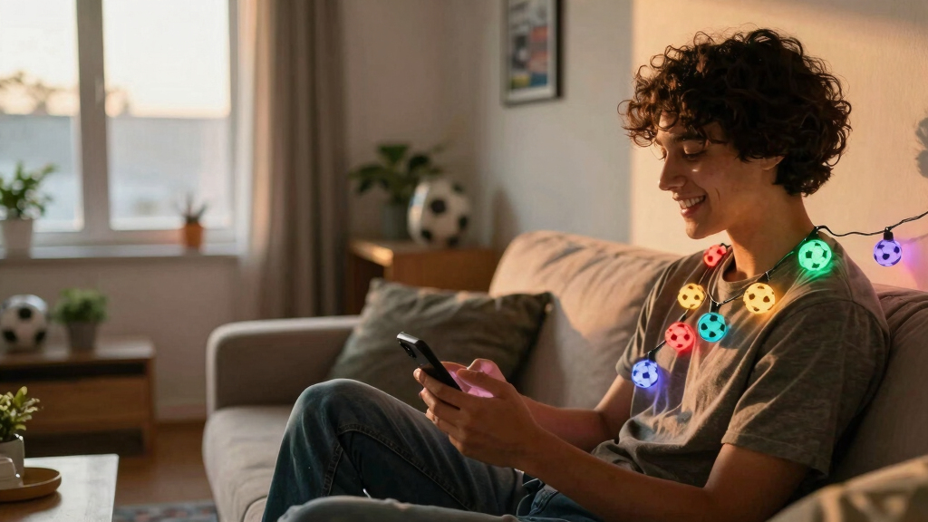 soccer fan LED string lights
