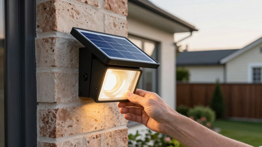 solar-powered outdoor security lights