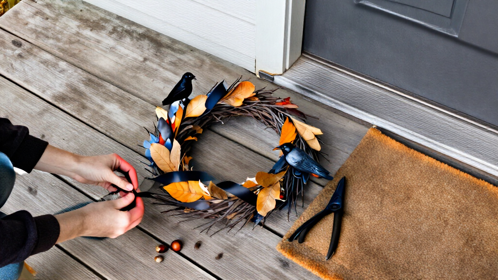 Halloween door wreaths