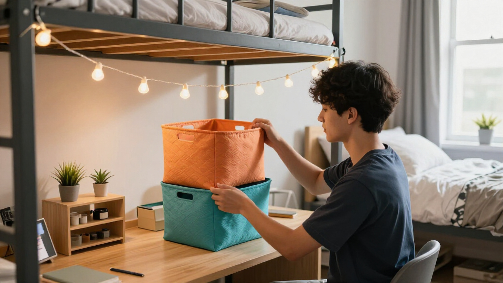 dorm room organization decor