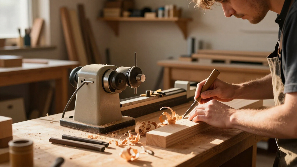 woodworking benchtop lathe for carving and turning
