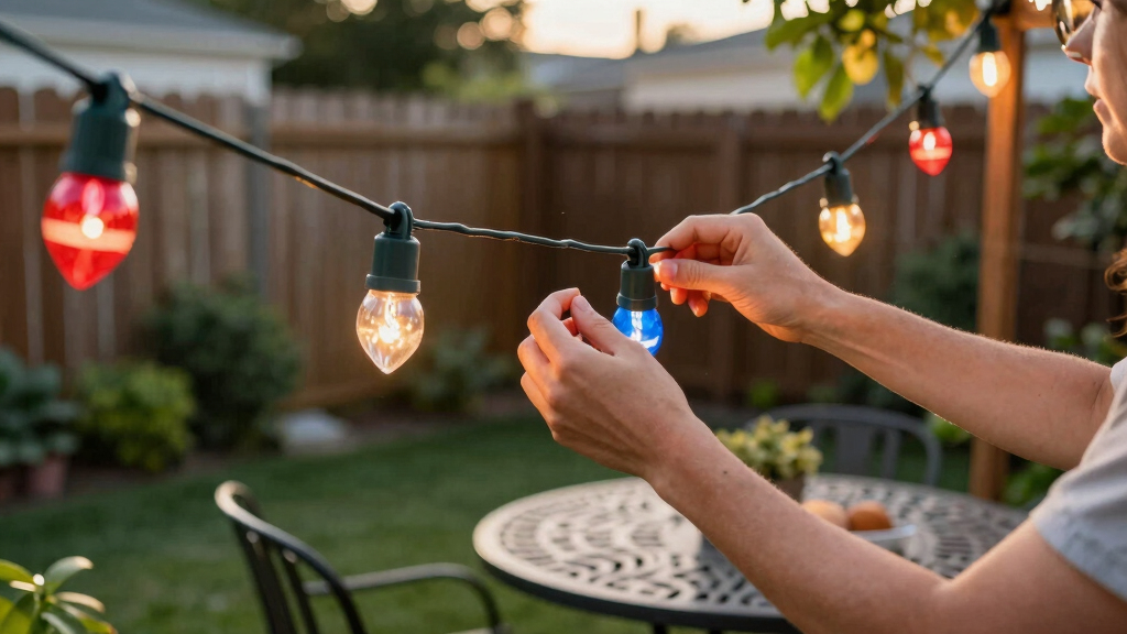 patriotic outdoor string lights