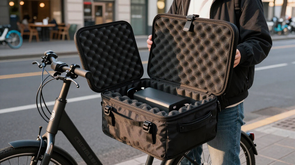 padded battery transport case for e bike commuting