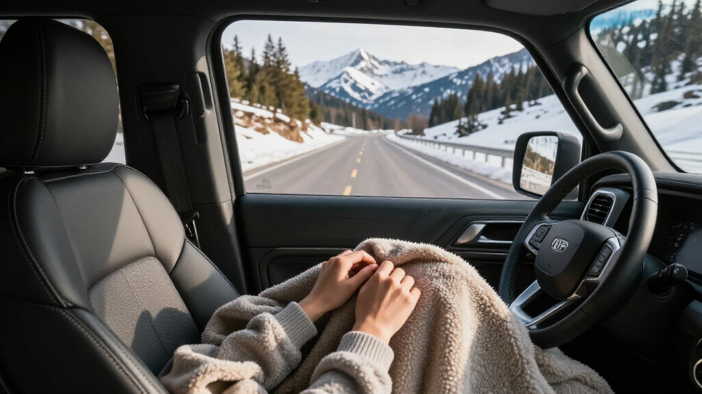 best heated travel blanket for winter drives on mountain road trips