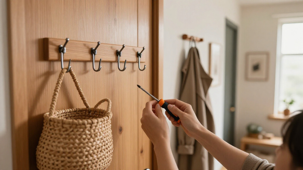 theminimalist storage hooks for less clutter