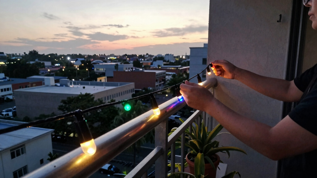 patriotic LED string lights