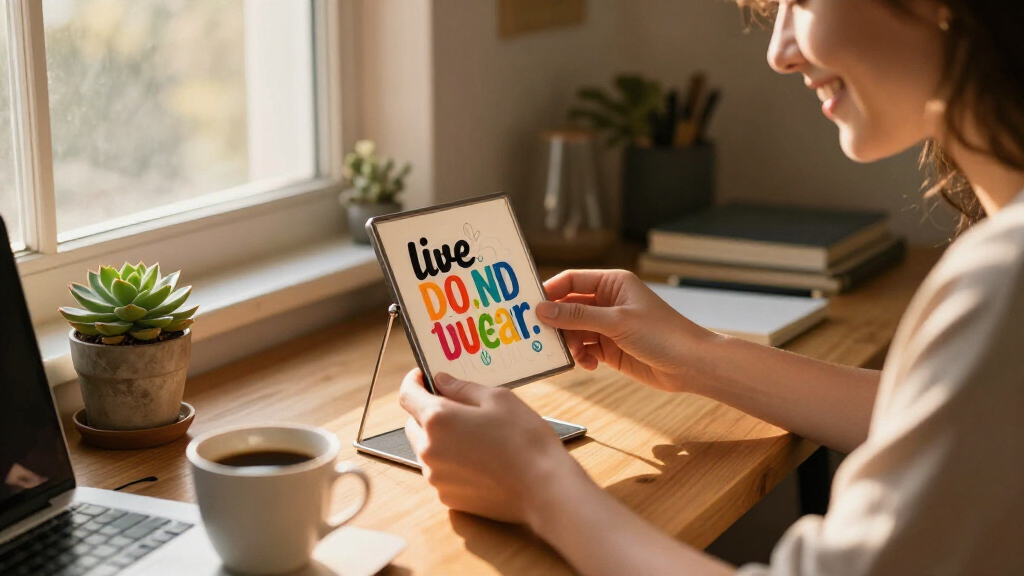 motivational quote desk accessories