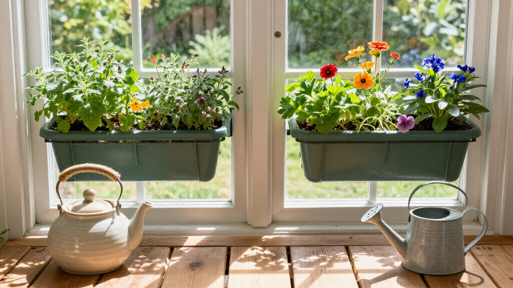 window suction cup planters