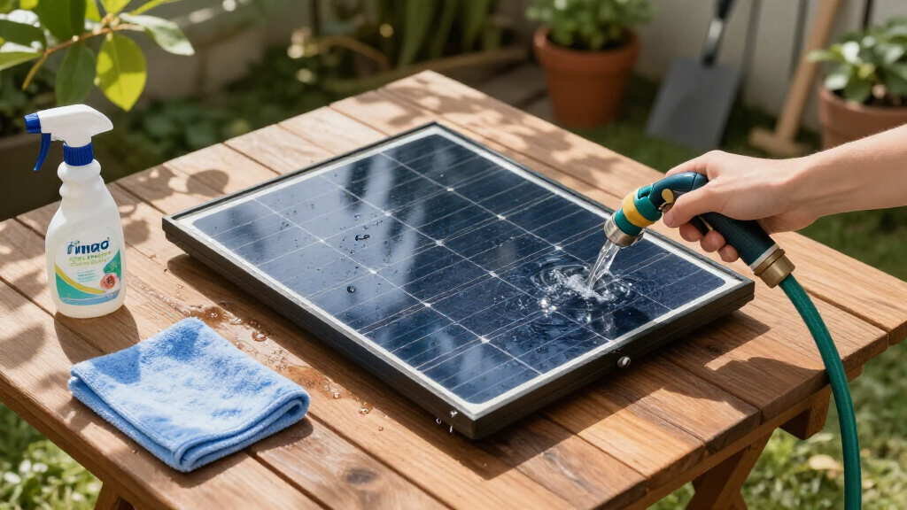 way to clean solar panels