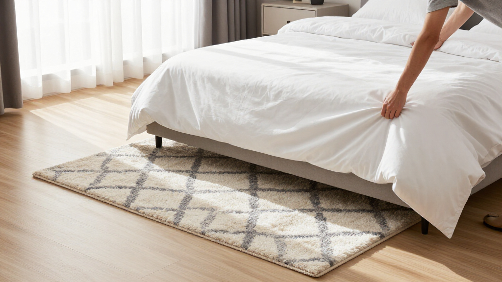 rug size for queen bed