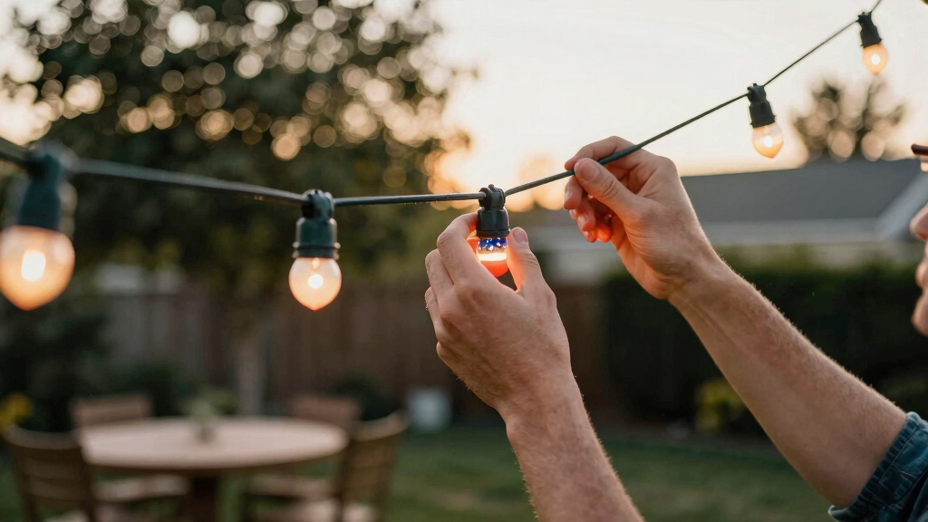 patriotic outdoor string lights