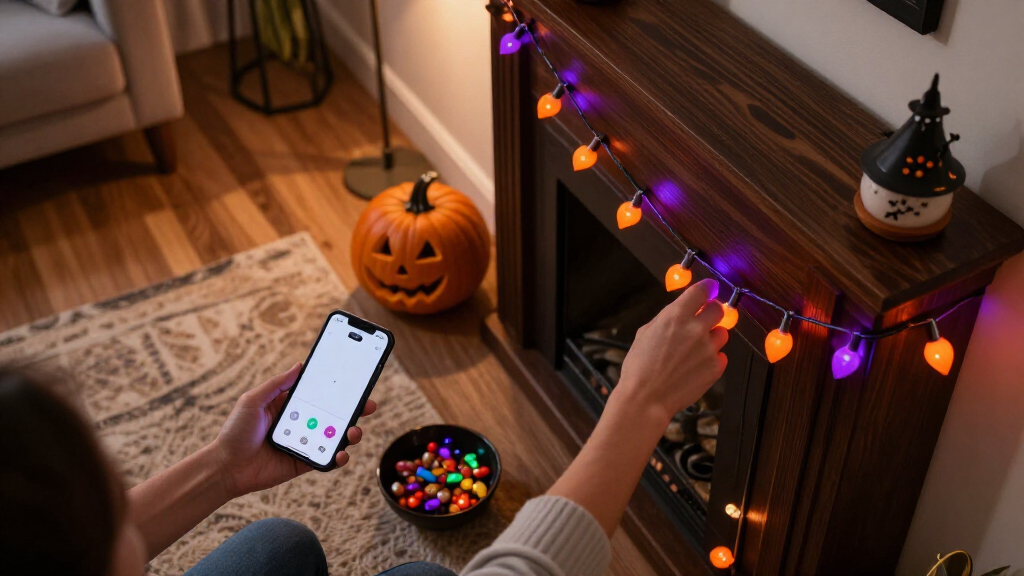 smart Halloween string lights