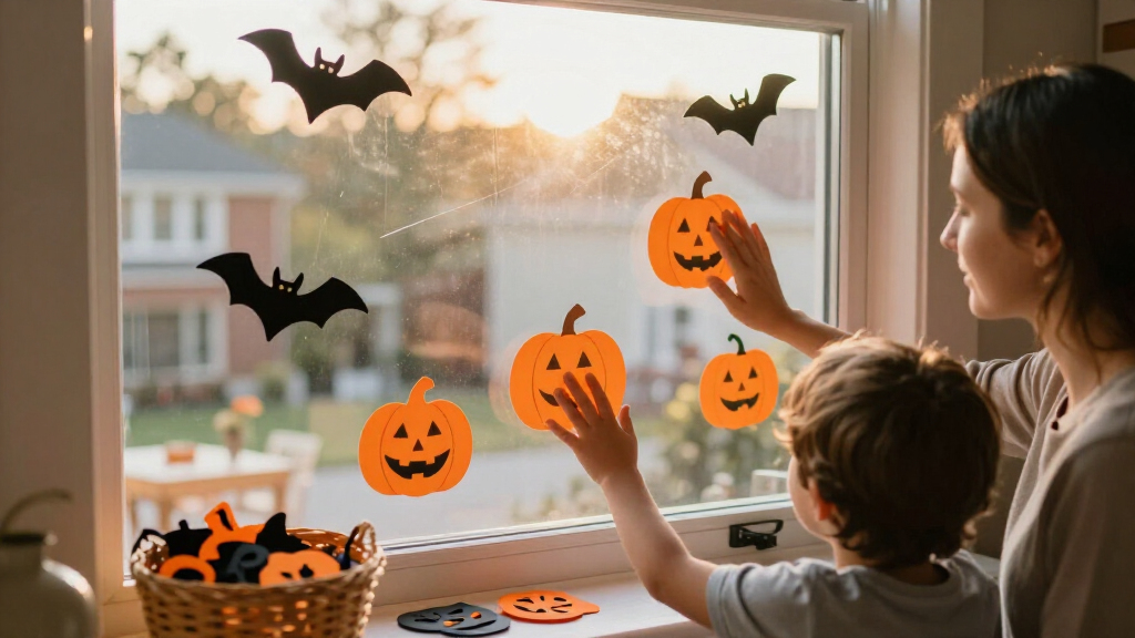 Halloween window clings