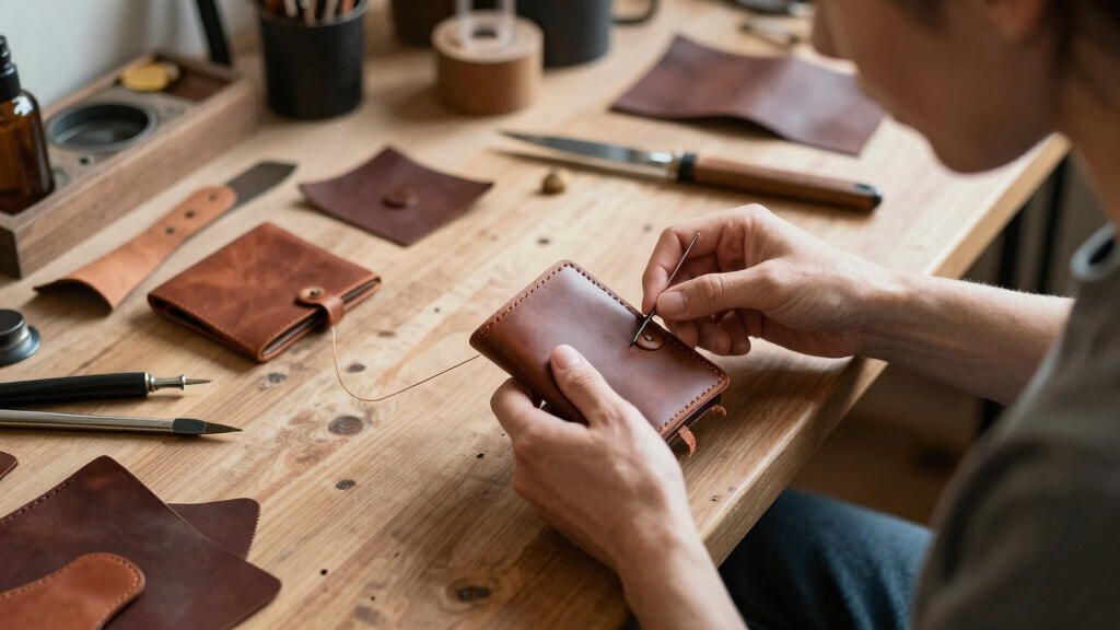 handmade leather wallets for dad