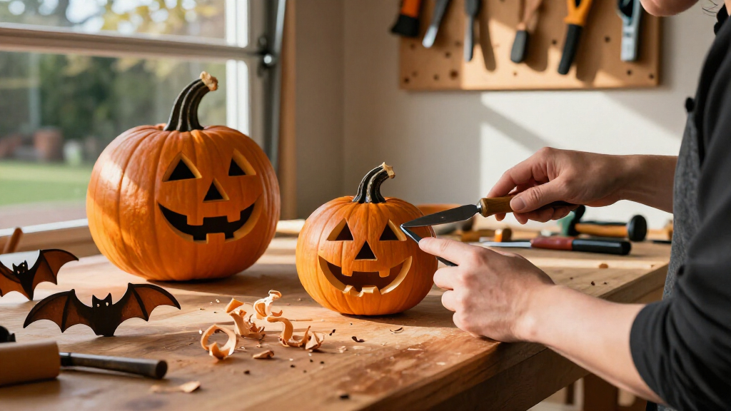 wood carving tools for Halloween decorations