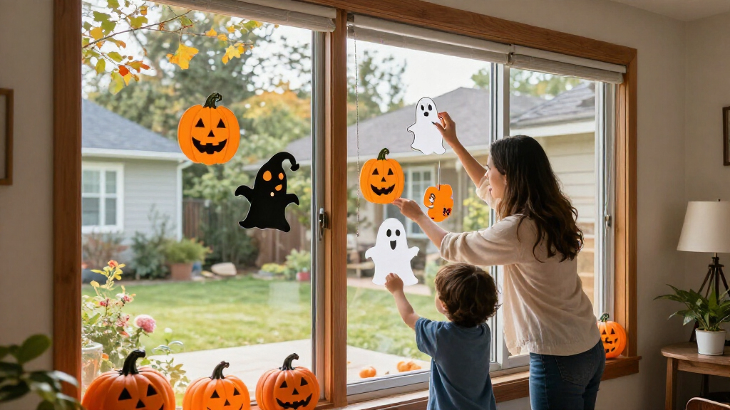 Halloween window clings