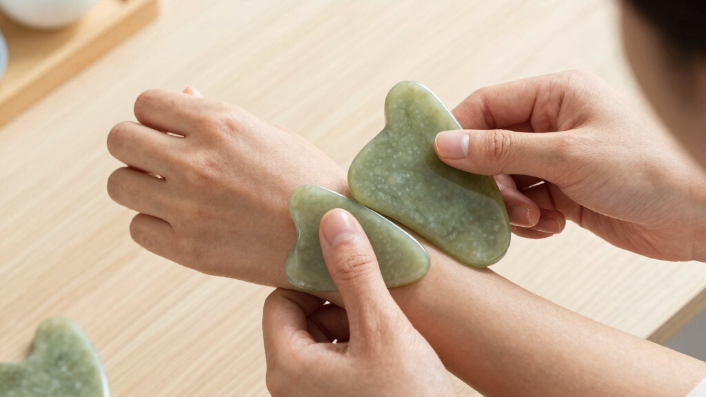 Jade Gua‑Sha tool set