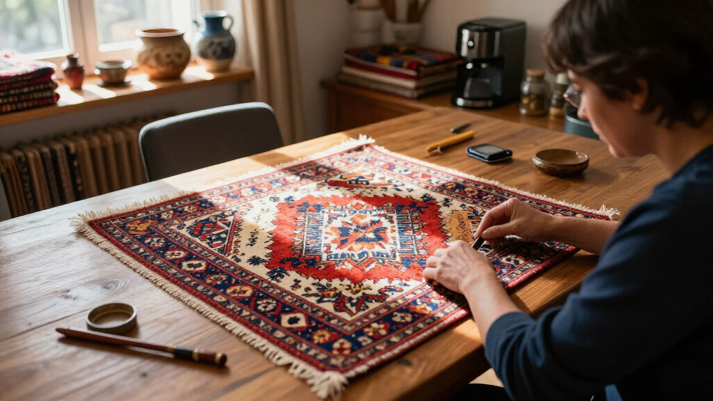 yilong tabriz motif silk carpet
