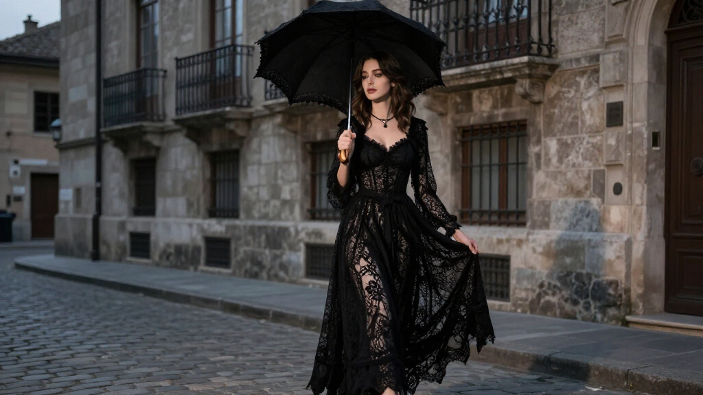 best gothic black lace dresses