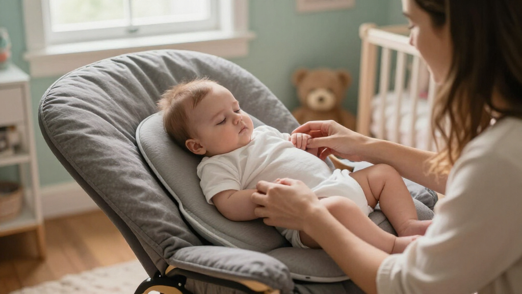 nursery rocking chair with lumbar support