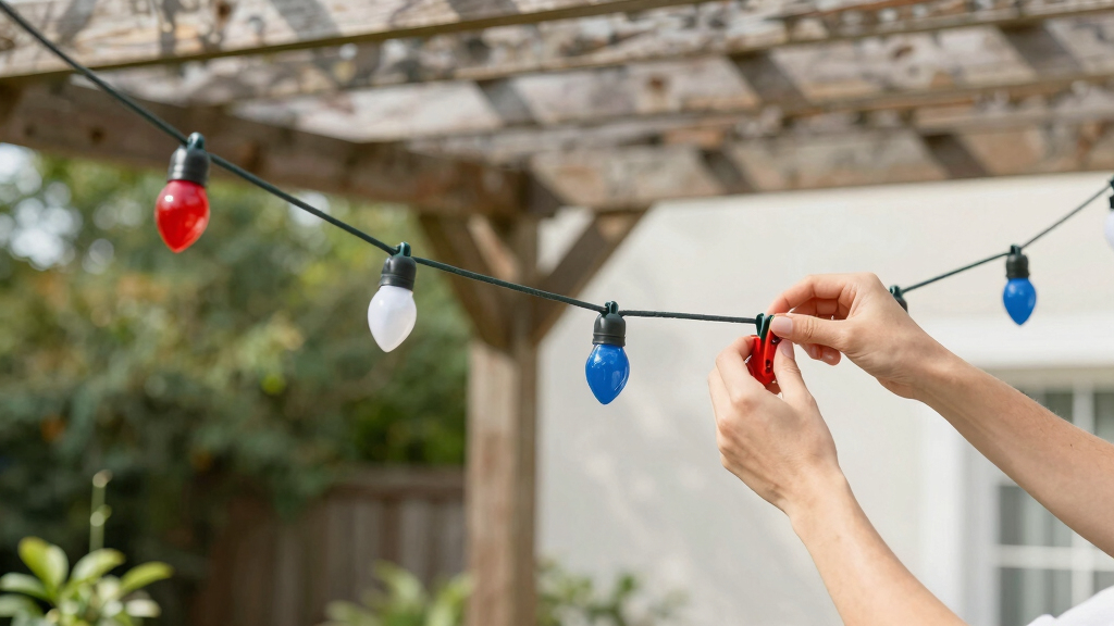 patriotic outdoor string lights