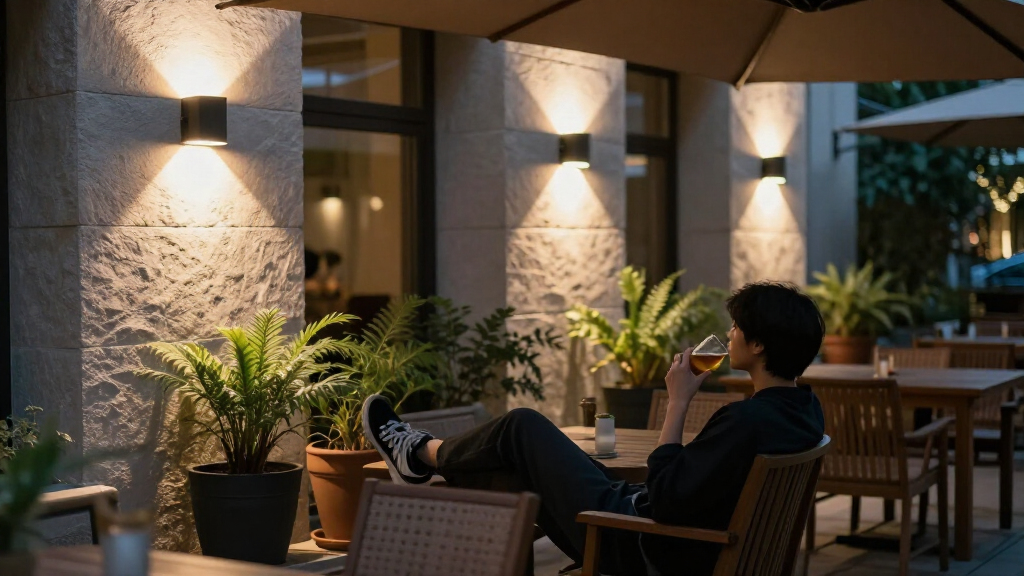 outdoor wall lights warm white